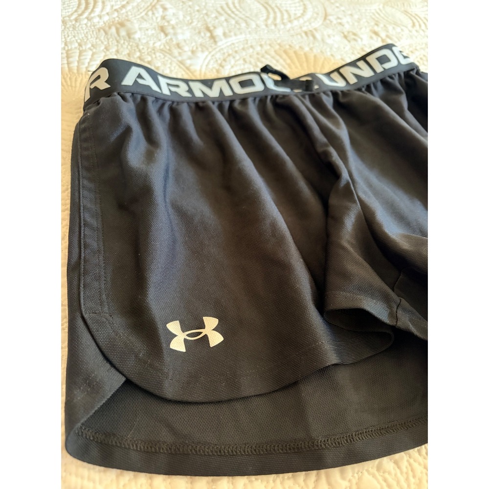 Under Armour Heatgear Loose Fit Exercise Shorts Youth Large Black - Picture 3 of 7
